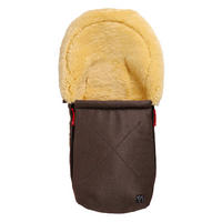LAMMFELL-BABYSCHALENFUSSSACK Emma, brown melange - Dunkelbraun, Fell (37/7/80cm) - Kaiserbaby