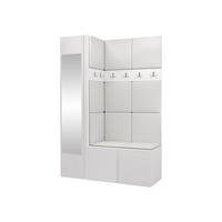 GARDEROBEN-SET Orion X - Weiß, Holzwerkstoff/Kunststoff (124/186/46cm) - MIRJAN24