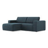 ECKSOFA Links Strukturstoff Stoff Blau - Blau/Pink, Kunststoff/Textil (167/224cm) - Makamii