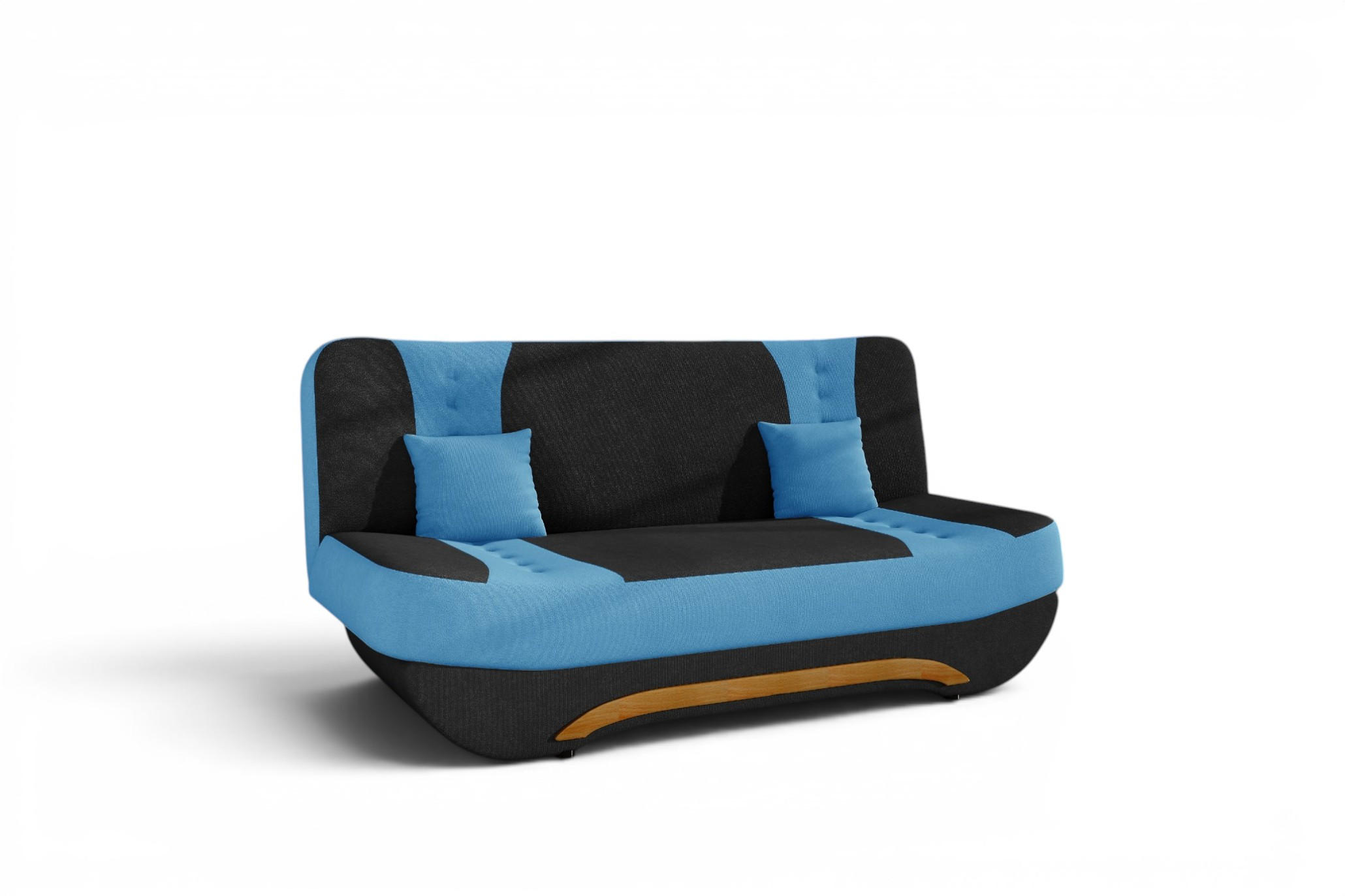 SCHLAFSOFA Kandy - Blau, Holzwerkstoff/Textil (189/88/90cm) - Fun Möbel