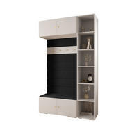 GARDEROBEN-SET 236,7/140/47 - Goldfarben/Schwarz, Holz/Metall (140/236.7/47cm) - Abiks Möbel