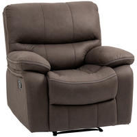 RELAXSESSEL mit Liegefunktion, Braun - Braun, Kunststoff (90/96/97cm) - HOMCOM