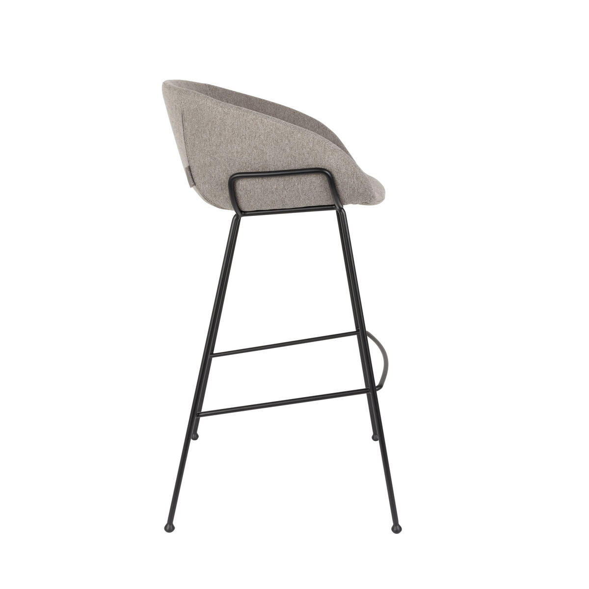 BARHOCKER Feston Rückenlehne 76 cm Grau - 2 er Set - Grau, Textil (54.5/98.5/53cm) - Zuiver