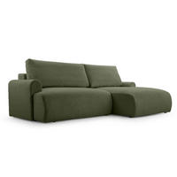 ECKSOFA mit Schlaffunktion Bordon, Dunkelgrün - Dunkelgrün, Textil (150/260cm) - Fedve