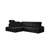 ECKSOFA TOLLO Solar-stoff L-form 302x217x105 cm anthrazit - Schwarz, Holz/Textil (302/217cm) - DomoHome