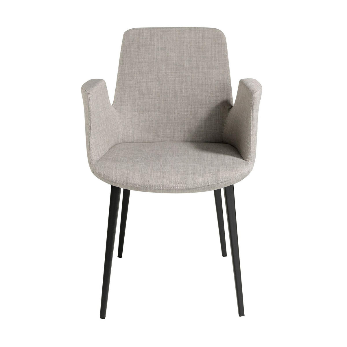 STUHL Grauer Stoffstuhl 59/58/82 cm - Schwarz/Grau, Textil/Metall (59/82/58cm) - ANGEL CERDA