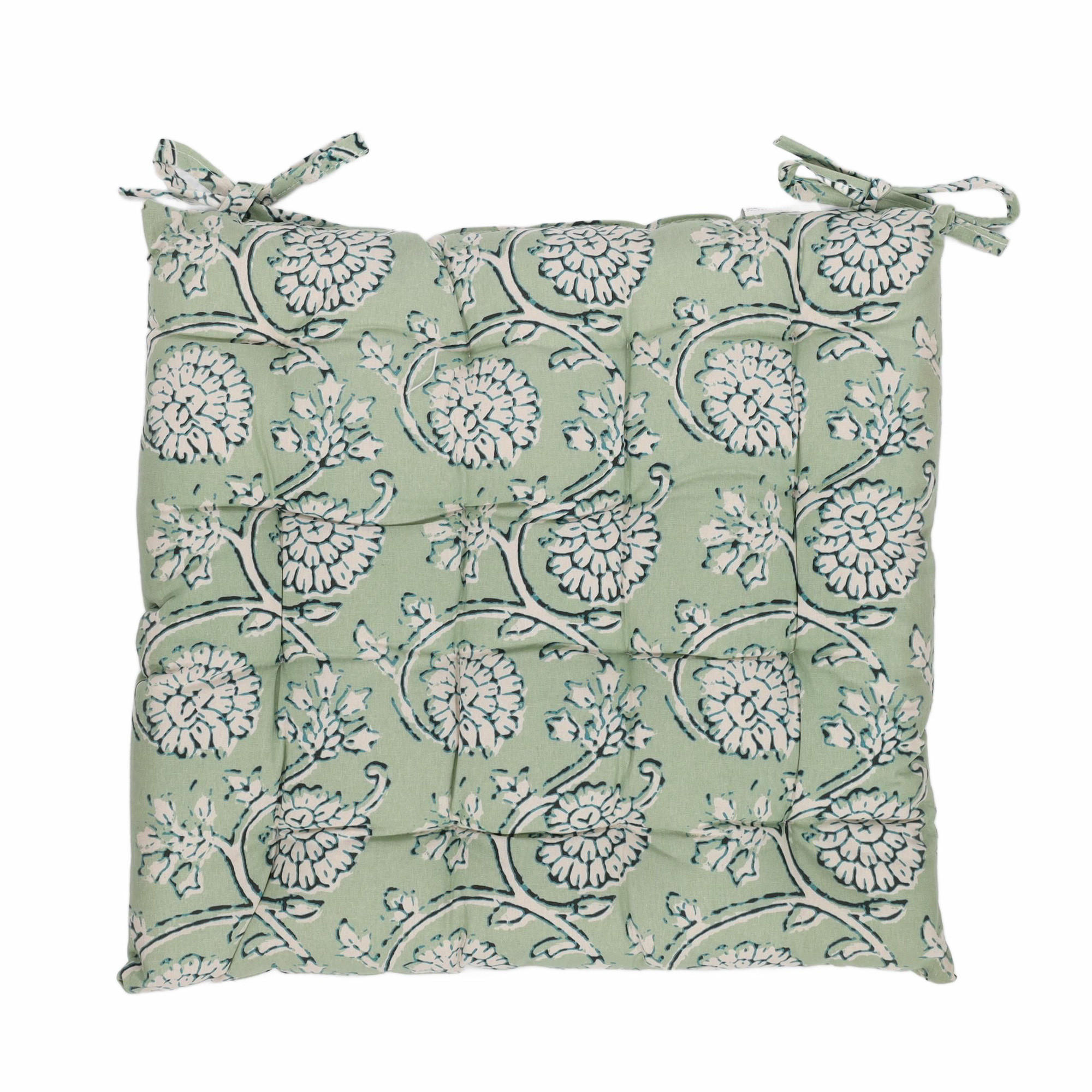SITZKISSEN Gartenstuhl 40/40 cm - Pastellgrün, Naturmaterialien (40cm) - Home Styling Collection