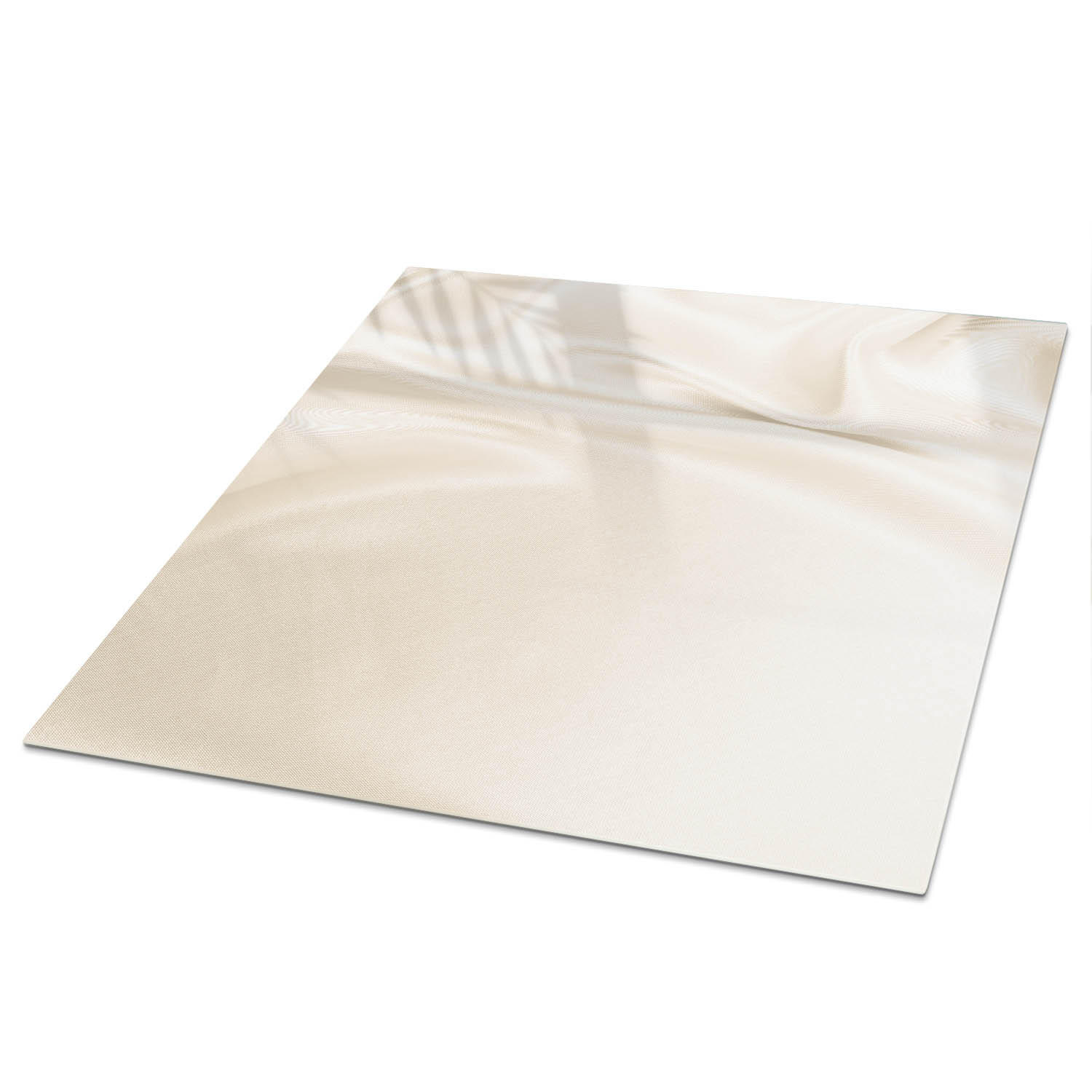 TISCHPLATTE 50x50 cm – Cremige Wellen - Grau, Glas (50/50/0.4cm) - Wallfluent