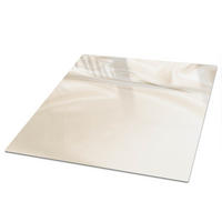 TISCHPLATTE 50x50 cm – Cremige Wellen - Grau, Glas (50/50/0.4cm) - Wallfluent