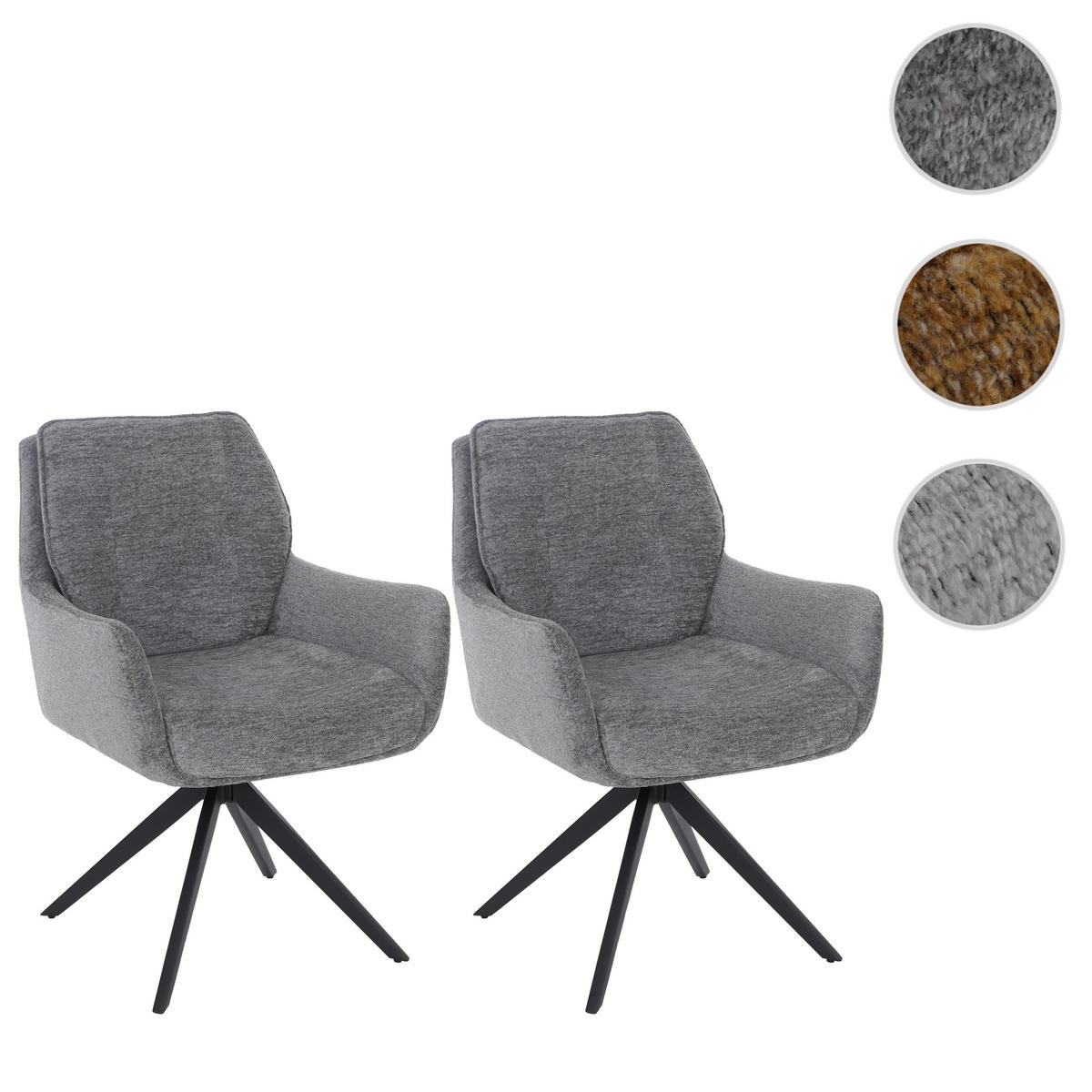 ESSZIMMERSTUHL Grau 2er-Set - Grau, Metall (61/88/61cm) - MCW