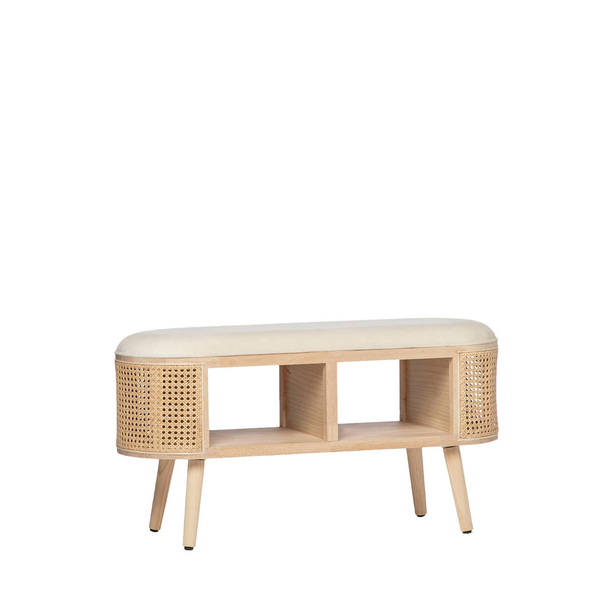 BANK Chela Natürlich 90 cm x 47 cm - Naturfarben, Textil (90/47/35cm)