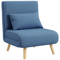 SCHLAFSESSEL 3-in-1 DE-14575 mit 5-fach verstellbarer Rückenlehne Blau - Blau, Textil (72/85/75cm) - ComfortXL
