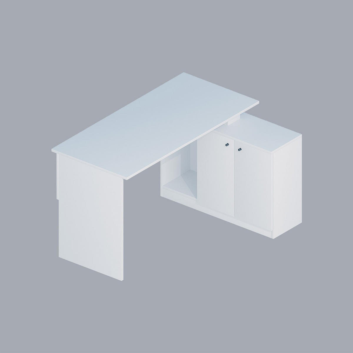 SCHREIBTISCH basak weiss - Weiß, Holz (130/60/74cm) - Habitat Garten