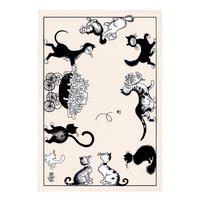 GESCHIRRTUCH Dubout Chats farandole ekrü 48 x 72 cm - Weiß, Textil (48/72cm) - Winkler