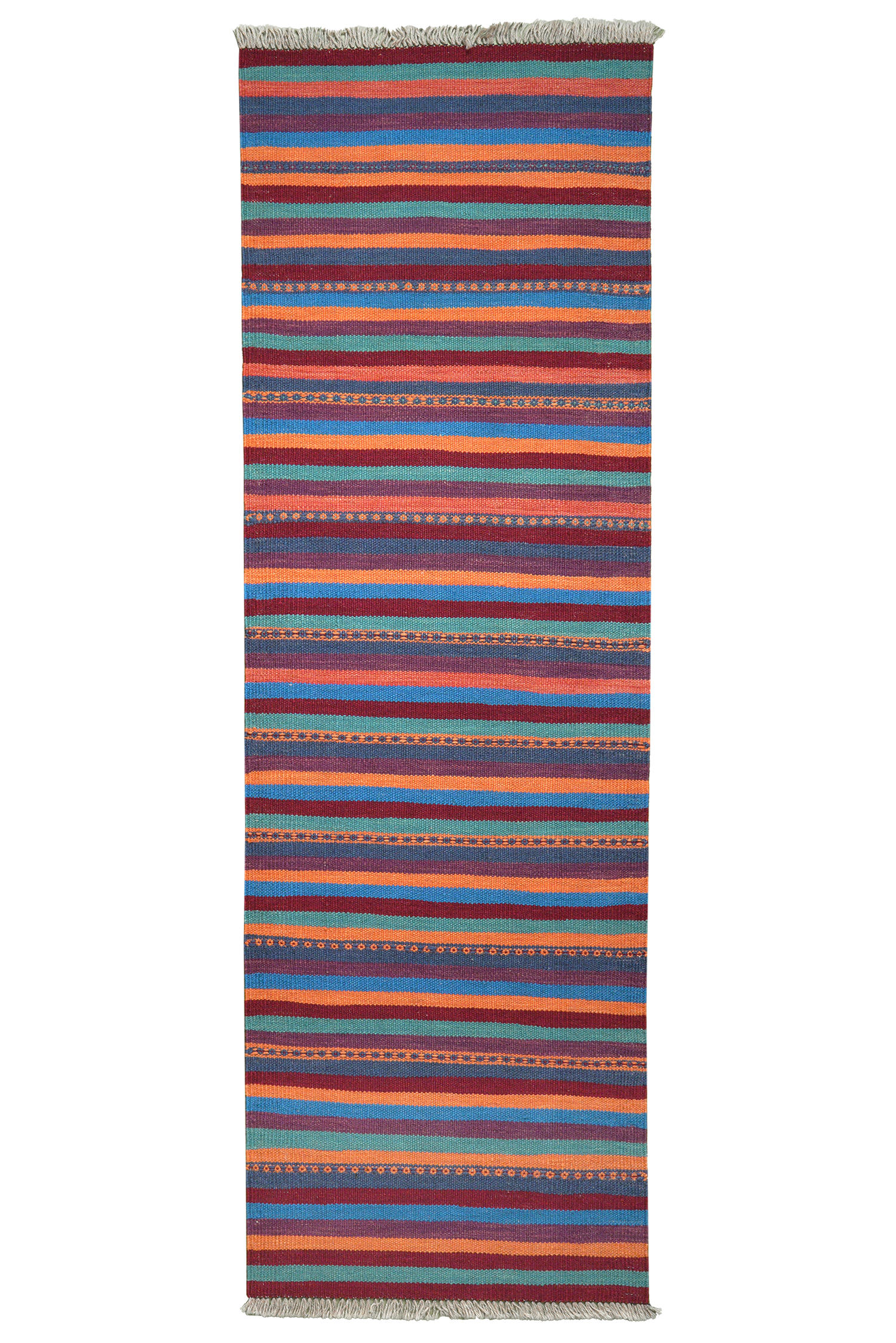 HANDWEBTEPPICH Kelim Gashgai Mehrfarbig 190/60 cm Schurwolle - Multicolor, Textil (60/190cm) - Looma