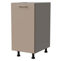KÜCHENUNTERSCHRANK Brerra D1D/40/kargo RAL 1016 graubeige Matt / grau 40 / 50 / 82 cm - Graubraun/Grau, Holz/Holzwerkstoff (40/82/50cm) - Feldmann-Wohnen
