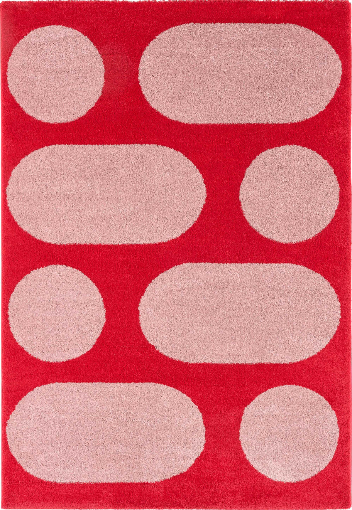 TEPPICH vintage geometrischer rot Groovy 80x140 cm - Rot, Textil (80/140cm) - Nazar Rugs