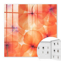 SCHLÜSSELBOX Weiß 30x30 cm – Türöffnung nach rechts - Blumenekstase - Orange, Metall (30/30/5cm) - TULUP