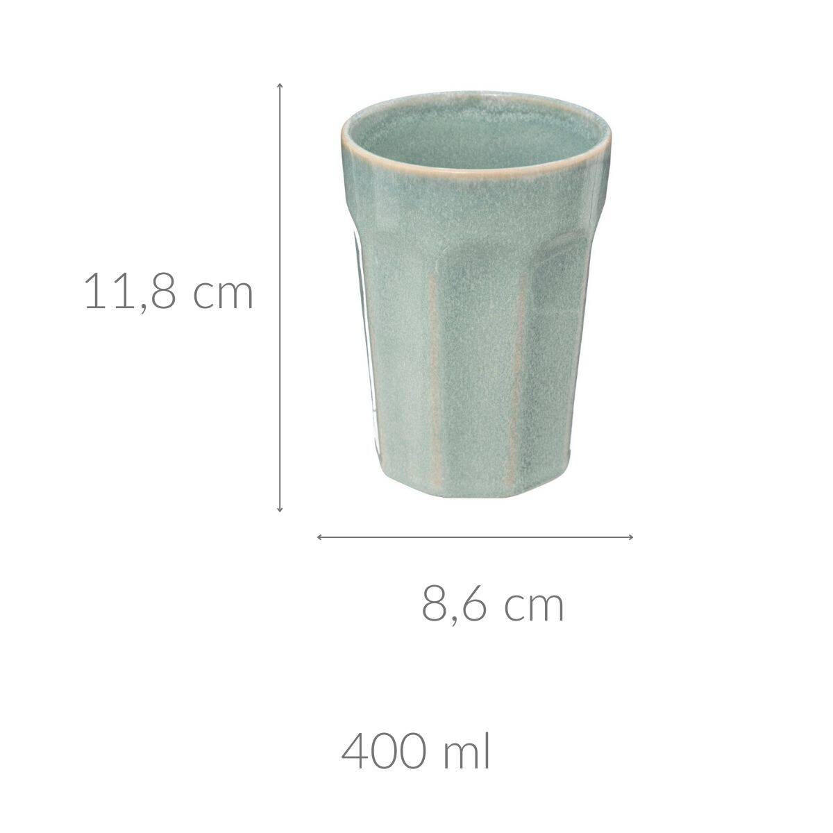 KERAMIKBECHER Roma 400 ml - Blau, Keramik (8.6L) - Secret de Gourmet