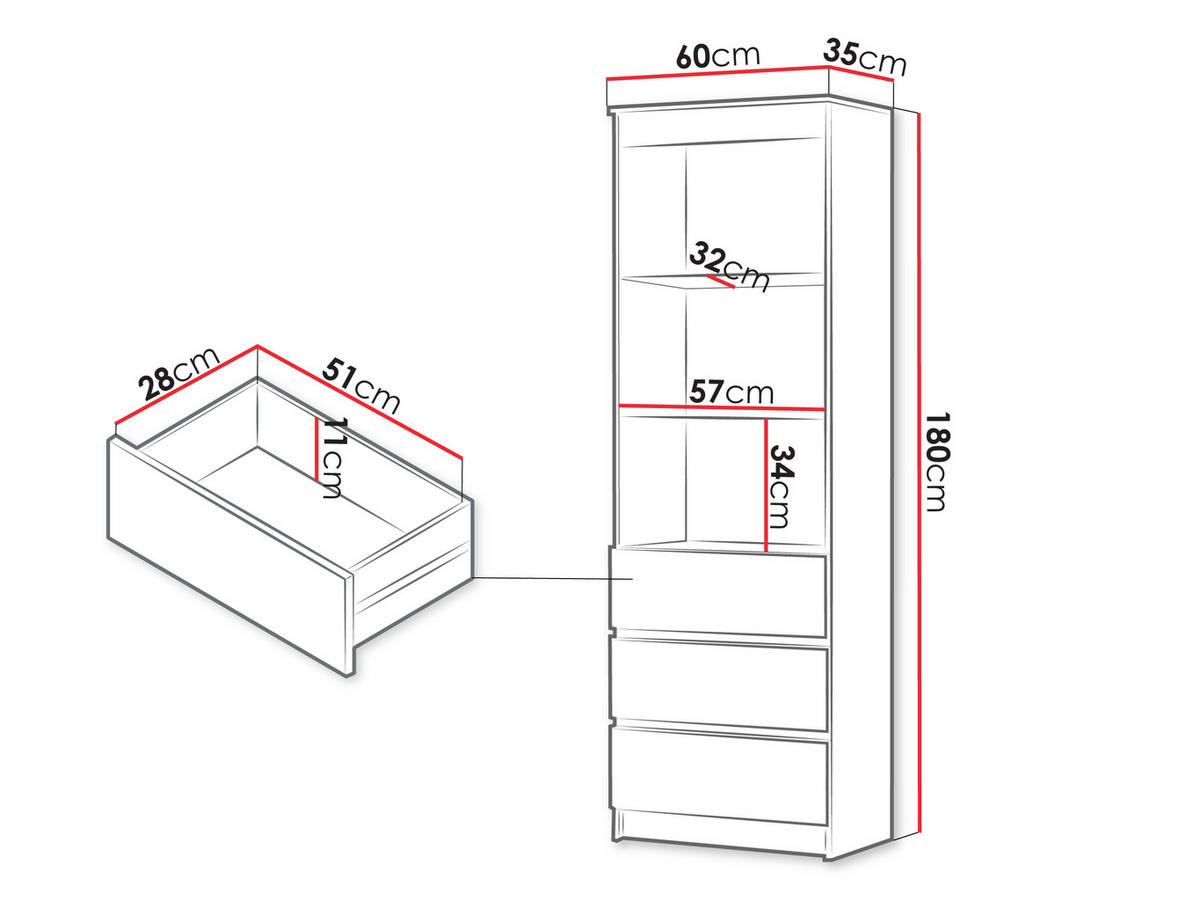 BÜCHERREGAL Office RS - Sonoma Eiche, Holzwerkstoff (60/180/35cm) - MIRJAN24