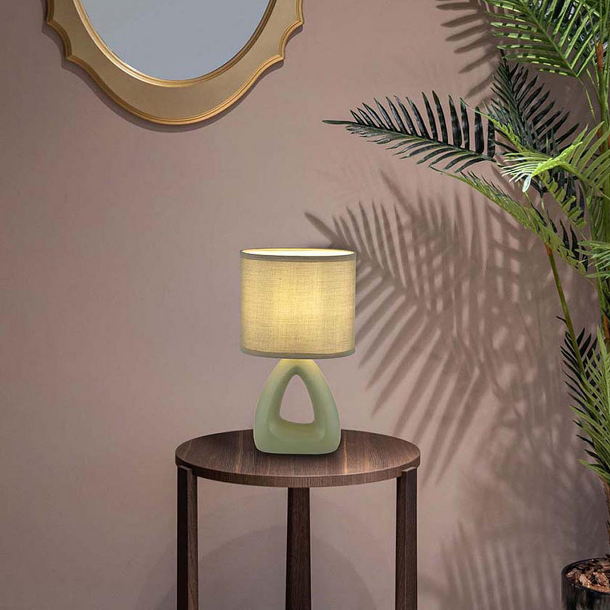 TISCHLEUCHTE Keramik Grün - Grün, Metall (17/10/30cm) - Globo Lighting