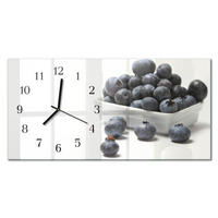 WANDUHR 60x30 cm - Gebirge - Weiß, Glas (60/30/0.4cm) - TULUP