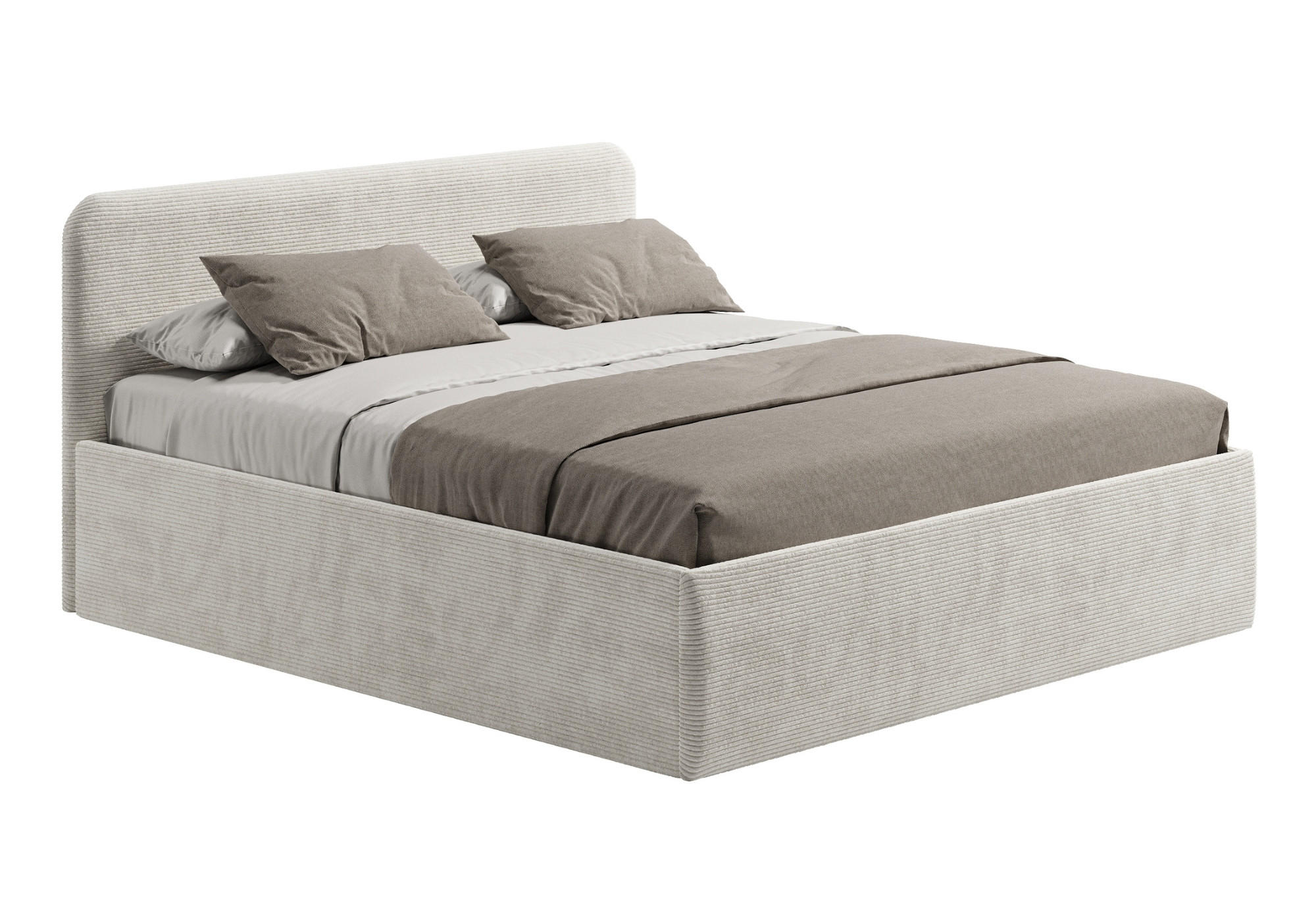 POSLTERBETT mit Bonnell-Matratze 160x200 cm in Hellbeige - Beige, Holzwerkstoff/Textil (160/200cm) - Home Collective