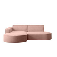 ECKSOFA Modena Studio, Cord Stoff Rosa Links - Rosa, Holzwerkstoff/Textil (165/236cm) - Kaiser Möbel