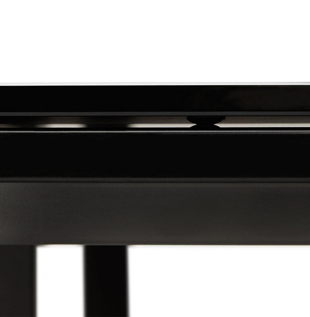 ECKSCHREIBTISCH Glas Metall Chromakzente Platzsparend KERIX, Schwarz 170x160x73 cm - Schwarz, Glas/Metall (160/170/73cm) - KADIMA DESIGN