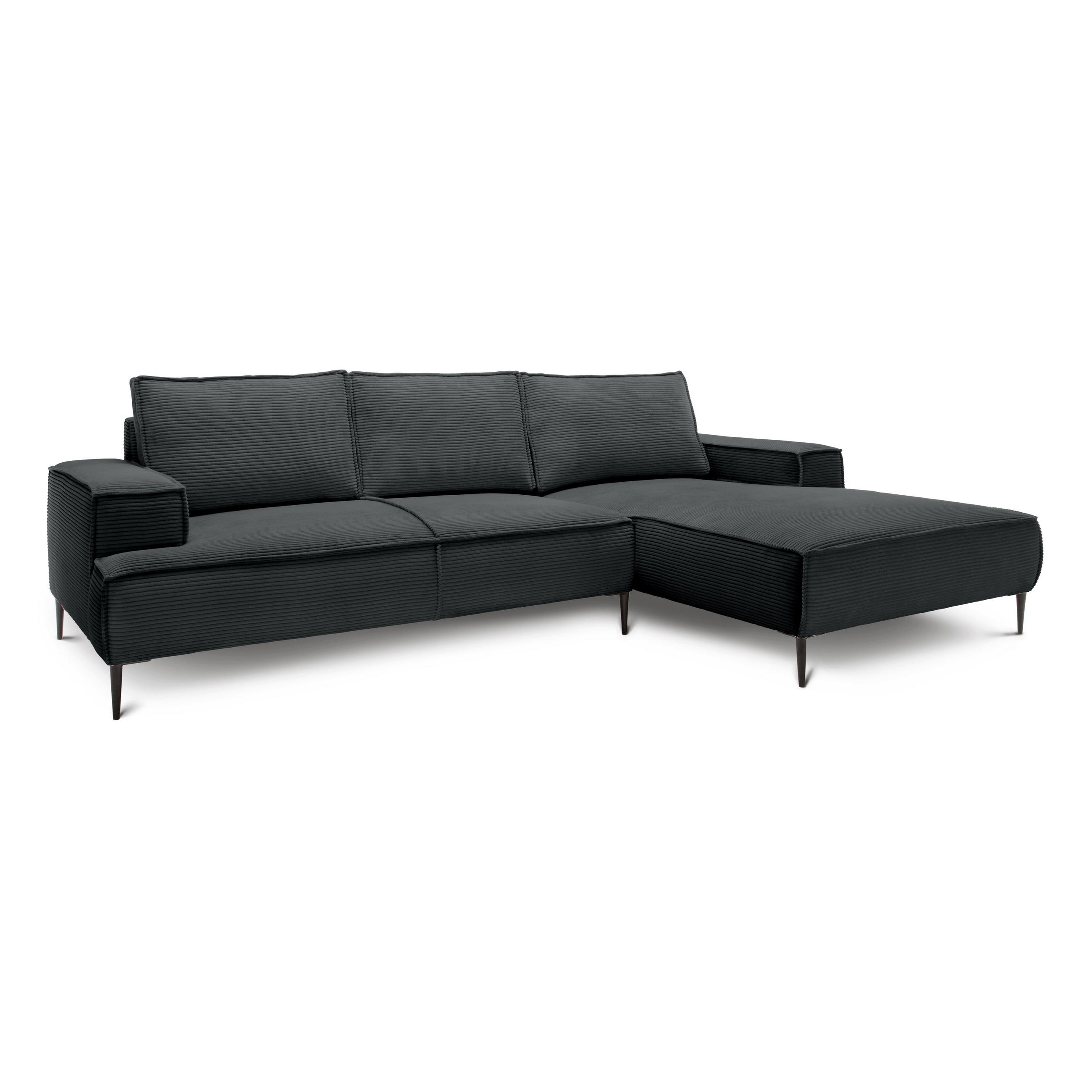ECKSOFA May Anthrazit 275 × 44 × 173 cm - Anthrazit, Textil (275/44/173cm) - Pillovely