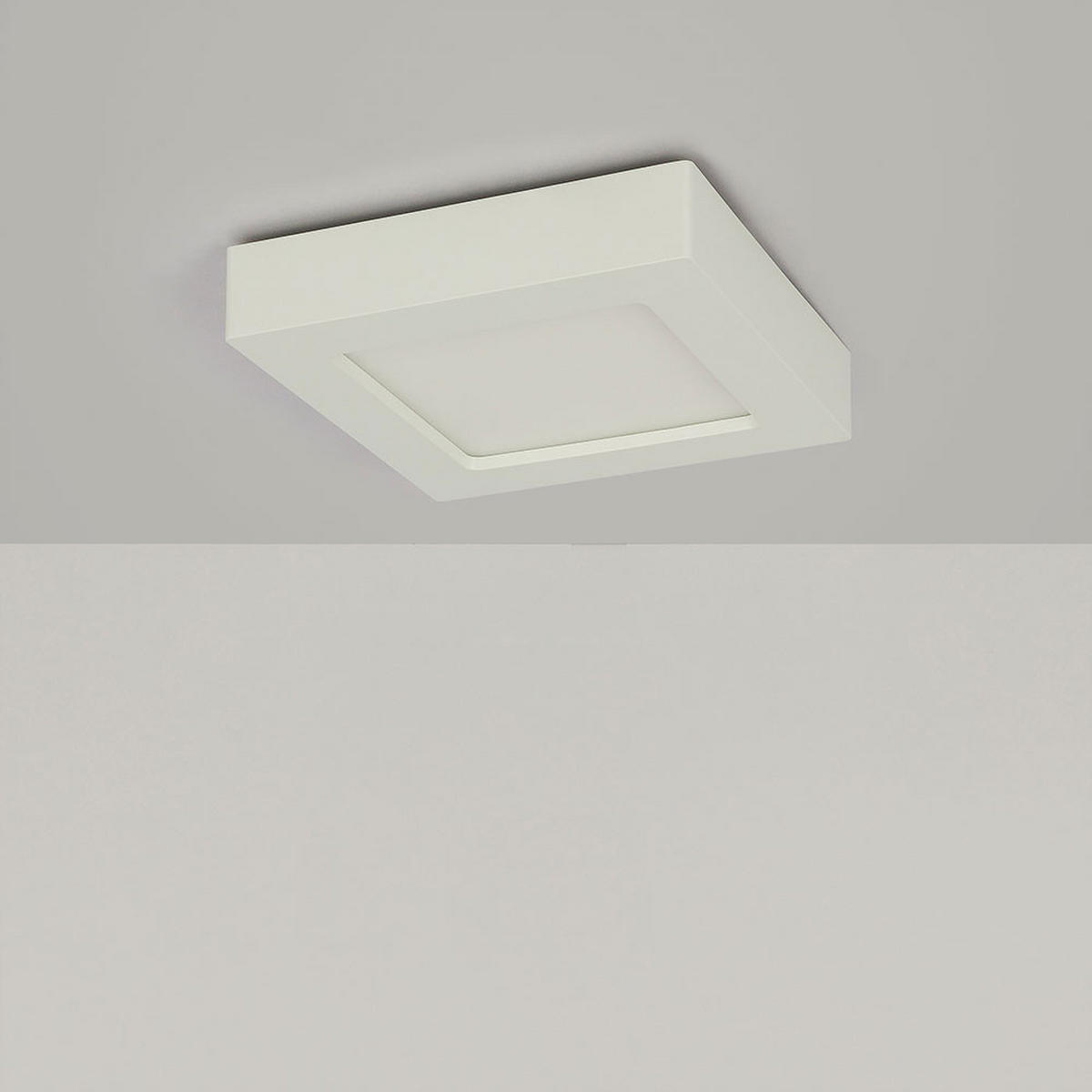 LED DECKENLEUCHTE Kunststoff Weiß - Weiß, Kunststoff (22.7/22.7/3.5cm)