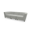 GARTENLOUNGE-SOFA 3-Sitzer Brandie 279x77x103 mit Outdoorbezug silber - Silberfarben, Kunststoff (279/77/103cm) - 58aufmkessel