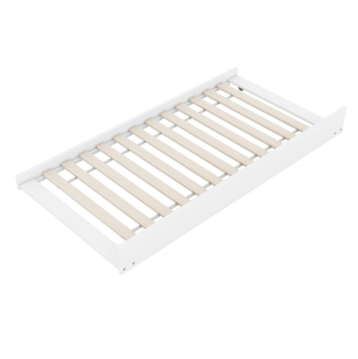 ETAGENBETT aus Kiefernholz 90x200 cm Weiß mit Ausziehbett und abnehmbarer unterer Liegefläche - Weiß, Holzwerkstoff (90/200cm) - IVMEU