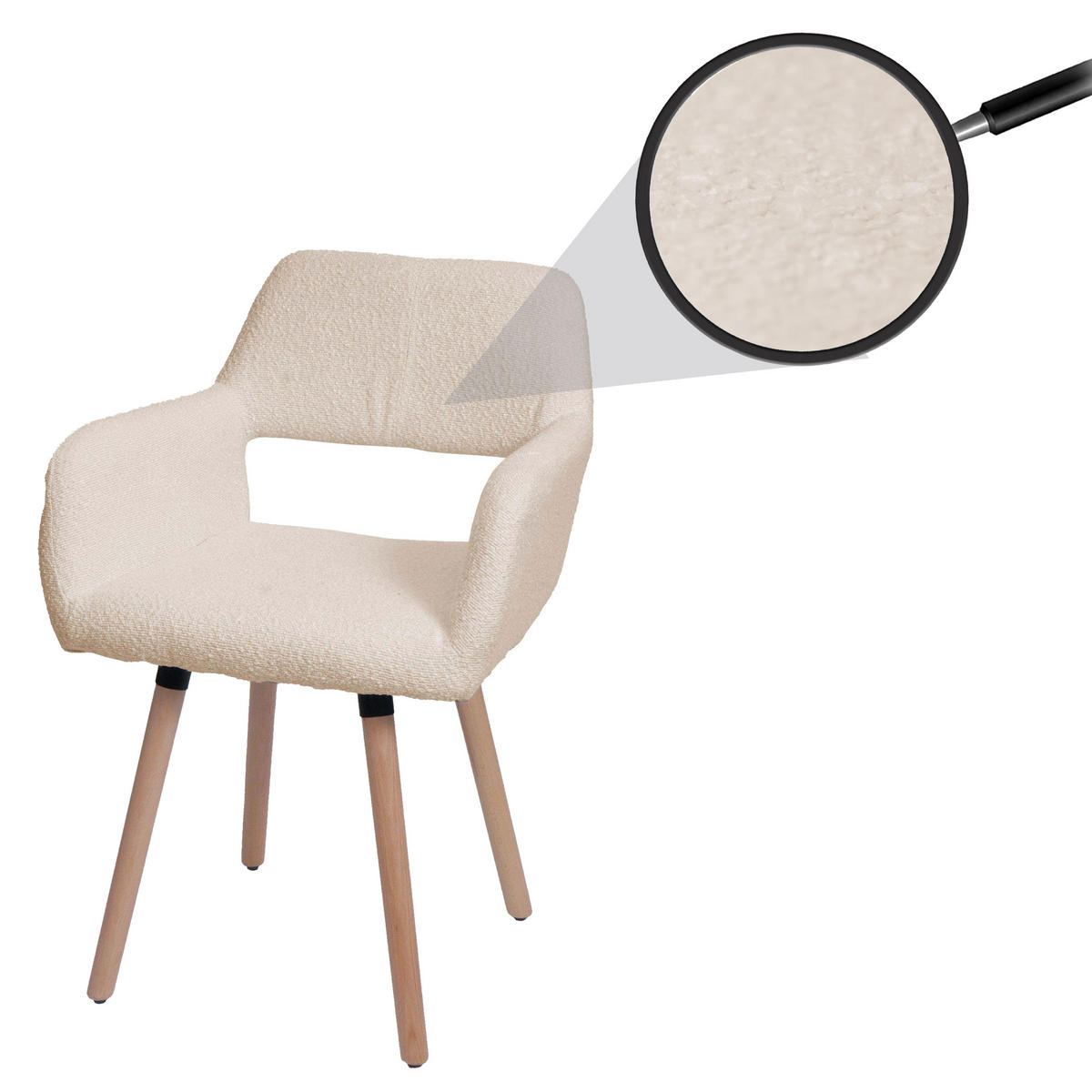 ESSZIMMERSTUHL Beige - Beige, Textil (56/80/53cm) - MCW