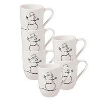 STATEMENT LINES BECHER 'XMAS' Statement Lines Becher weiß 290 ml 6er Set - Weiß, Keramik (0.29L) - Villeroy & Boch