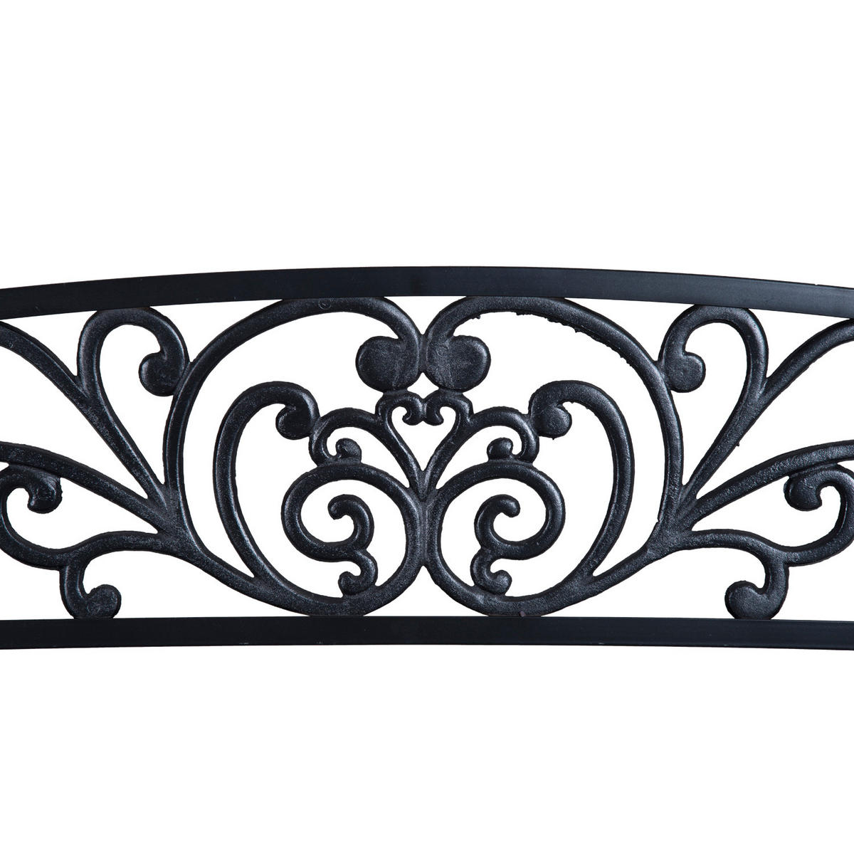 GARTENBANK DE-17801 2-Sitzer mit eleganten Rundungen Schwarz - Schwarz, Metall (127/87/60cm) - ComfortXL