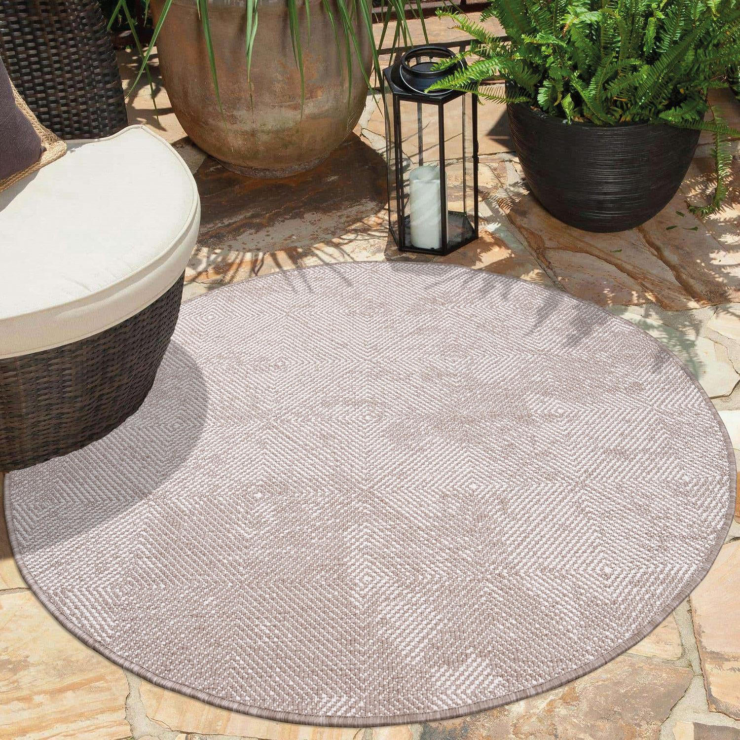 OUTDOOR-TEPPICH DuoRug 5845 Creme 160x160 cm - Beige, Textil (160/160cm) - carpet city