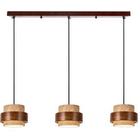 PENDELLEUCHTE Travertin Gelb & Holz, Wabi Sabi Stil - Gelb, Naturmaterialien (170/80/20cm) - Weltevree