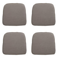 SITZKISSEN Rippe 48/48 cm 4er-Set - Braun, Textil (48/5/48cm) - Madison