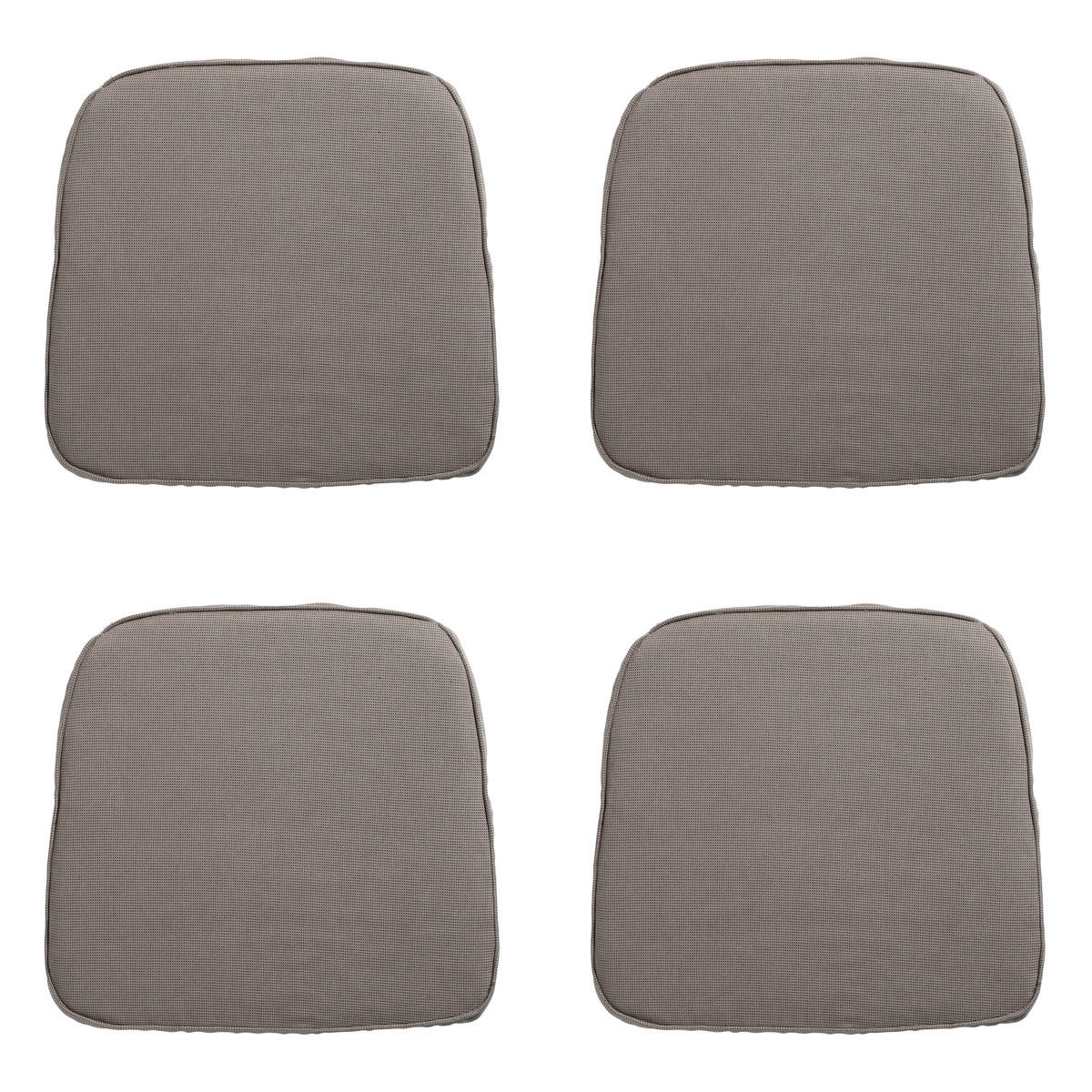 SITZKISSEN Rippe 48/48 cm 4er-Set - Braun, Textil (48/5/48cm) - Madison
