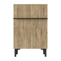 SCHUHSCHRANK Holzfarbe Schwarz 60/34,5/95 cm - Schwarz, Holzwerkstoff (60/95/34.5cm) - PANGIVO