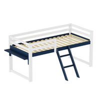 HOCHBETT 90/200 cm mit Rausfallschutz, DE-41907, in Marineblau - Blau, Holzwerkstoff (90/200cm) - ComfortXL