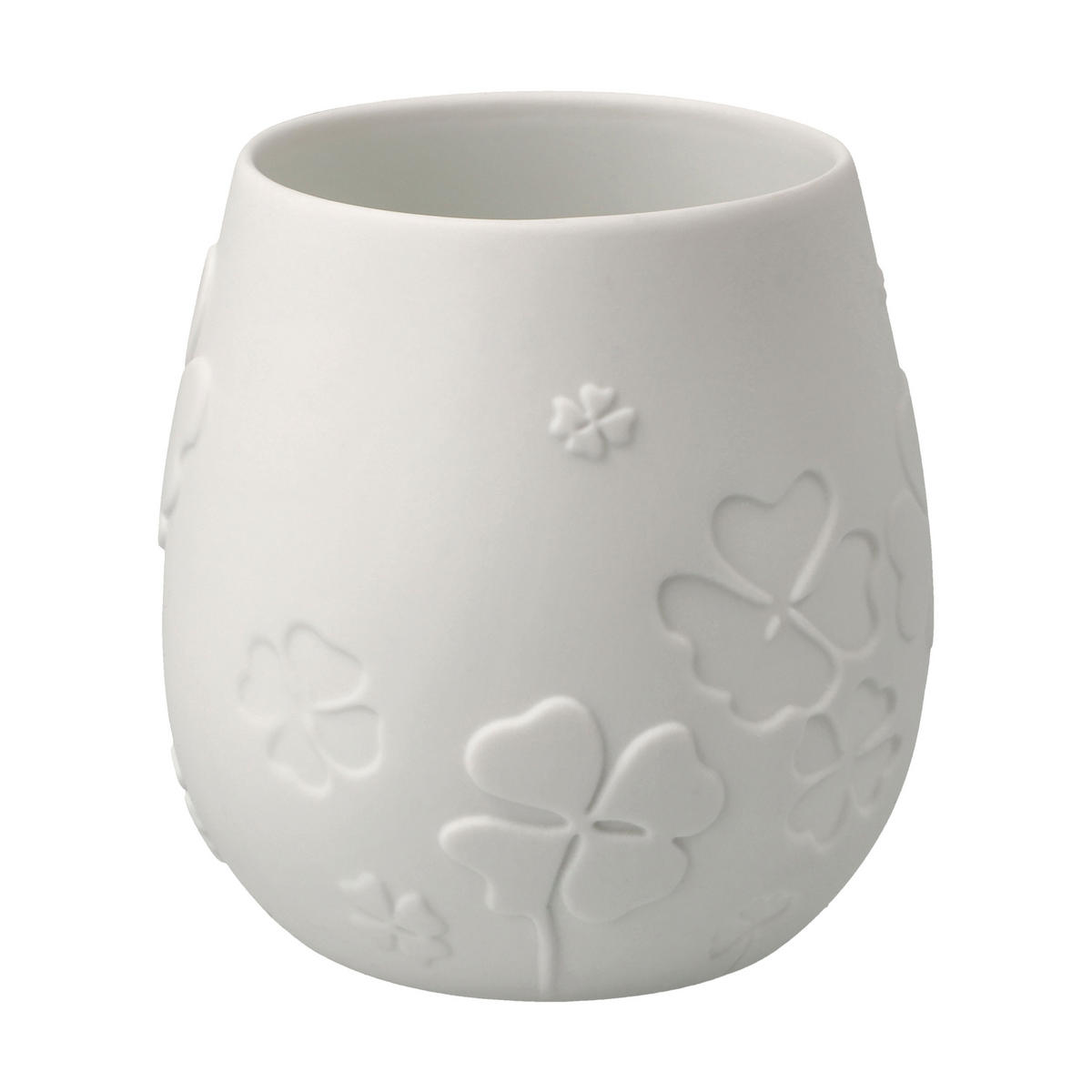 WINDLICHT Viel Glück!, Biskuit-Porzellan, Weiß, 10 cm - Weiß, Keramik (9/10/9cm) - Goebel
