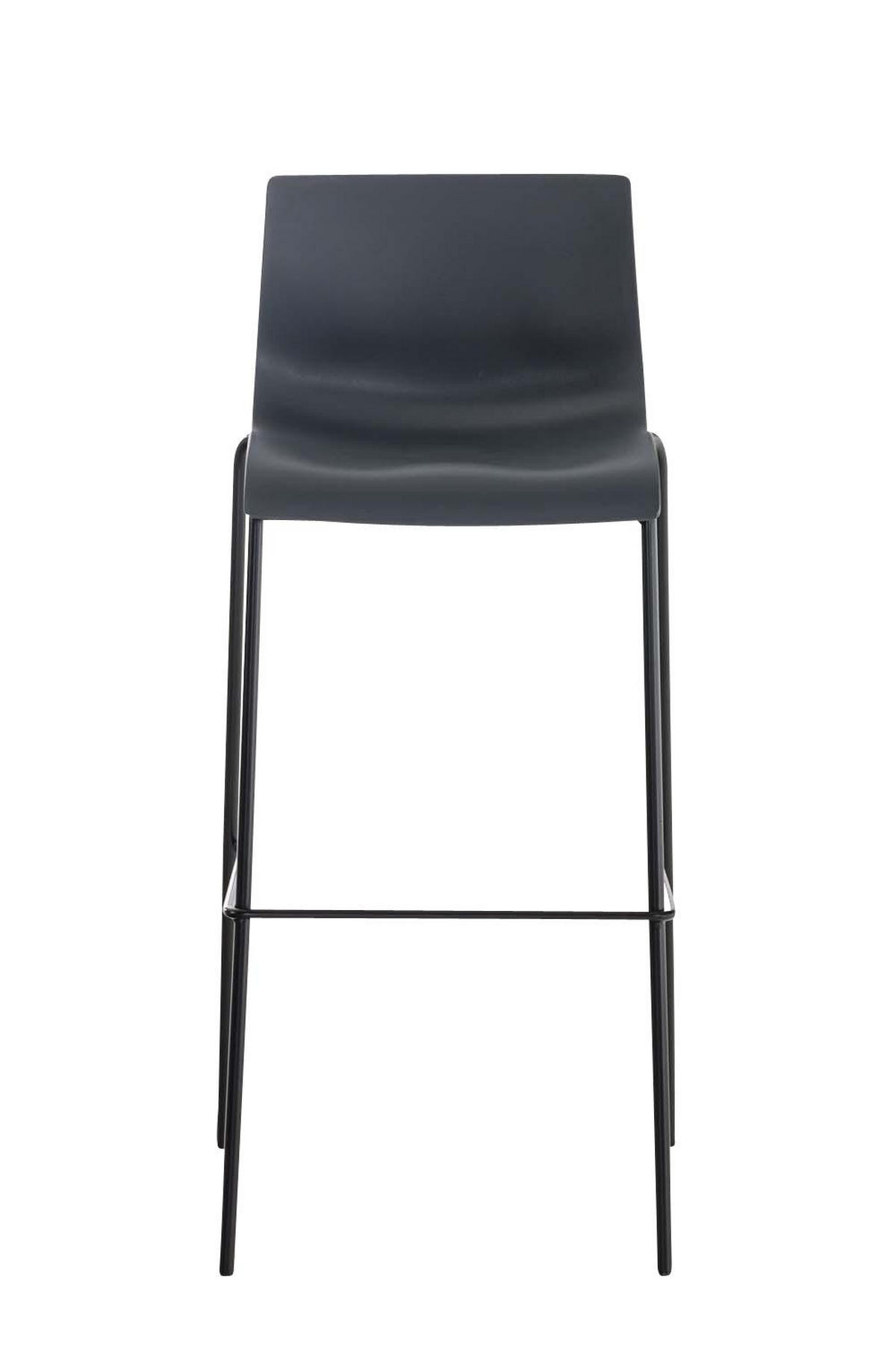 BARHOCKER Kunststoff Grau - Schwarz/Grau, Kunststoff/Metall (43/100/48cm) - CLP