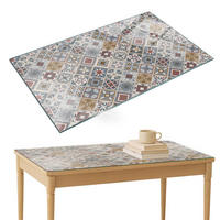 TISCHPLATTE 120x80 cm Mosaikmuster mit Ornamenten - Multicolor/Grau, Glas (0.4/120/80cm) - TULUP