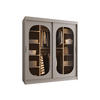SCHWEBETÜRENSCHRANK Bahrajn 180 mit LED Beleuchtung - Kaschmir/Silberfarben, Holzwerkstoff/Kunststoff (180/200/62cm) - MIRJAN24