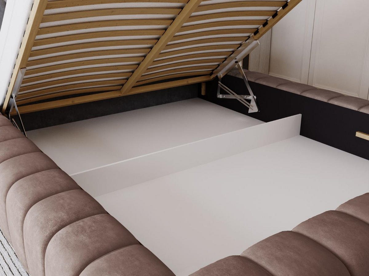 POLSTERBETT Italia 140x200 Braun - Braun, Textil (140/200cm) - Graingold