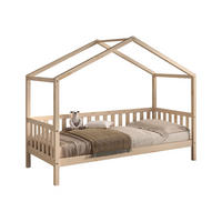 HAUSBETT Kapua 90x200 auch als Bodenbett Kiefer Massivholz Natur - Kieferfarben, Holz (90/200cm) - 58aufmkessel