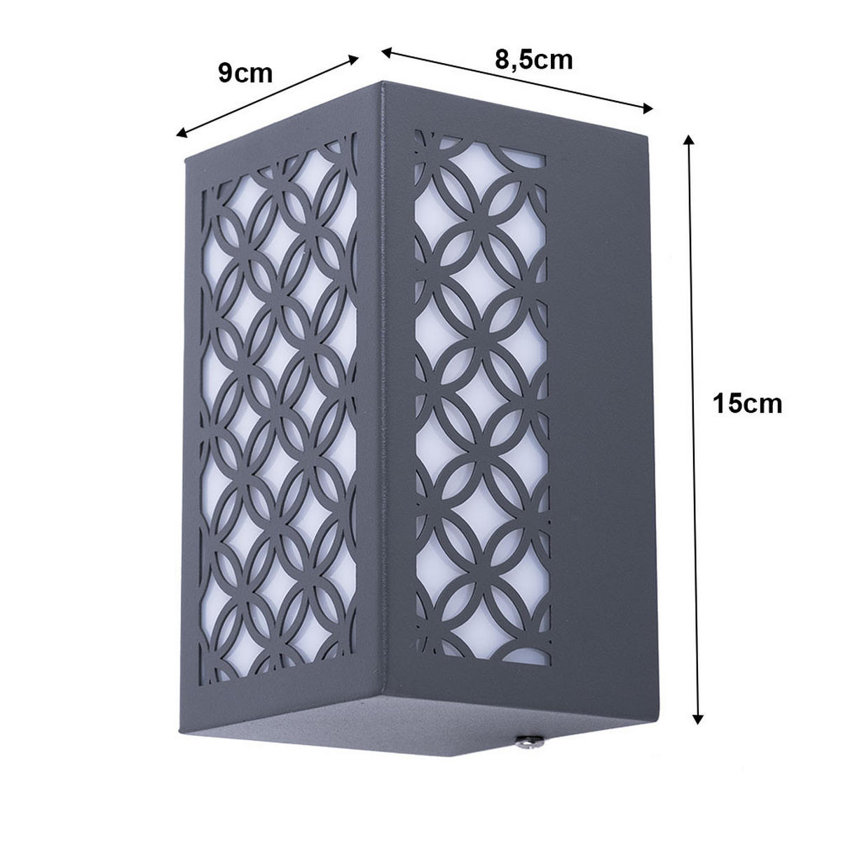 LED AUSSENLEUCHTE Aluminium Anthrazit - Anthrazit, Metall (9/8.5/15cm) - Wofi