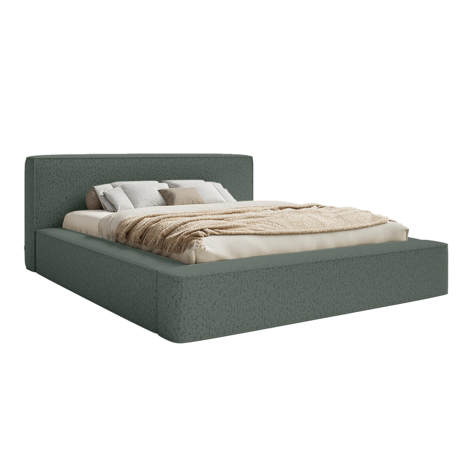 POLSTERBETT Mummo Premium 180x200 cm, Grün - Grün, Textil (200/180cm) - Fedve